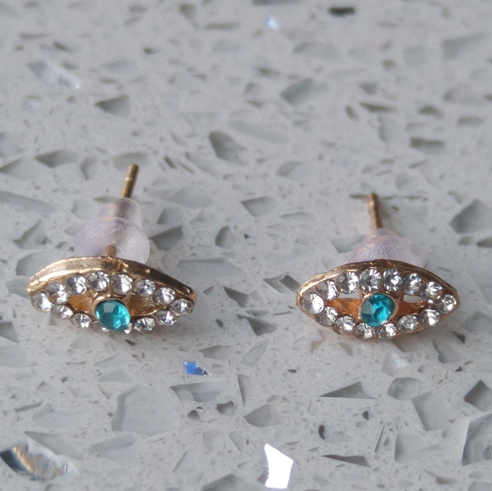 Tiny "All Seeing Eye" stud earrings